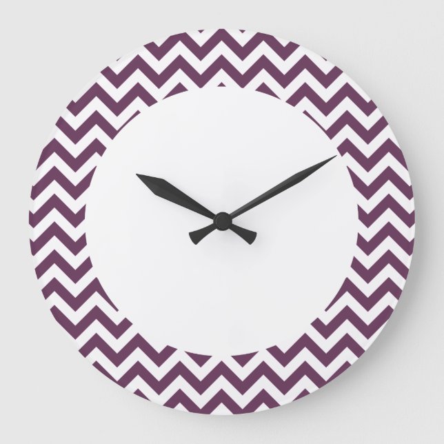Relógio Grande Trendy Chevron Wall Clock (Frente)