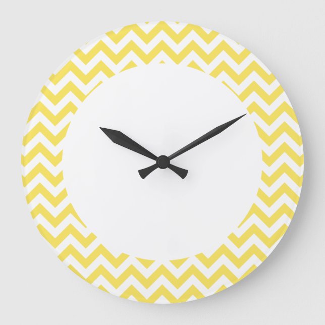 Relógio Grande Trendy Chevron Wall Clock (Frente)