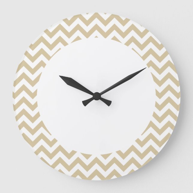 Relógio Grande Trendy Chevron Wall Clock (Frente)