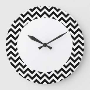 Relógio Grande Trendy Chevron Wall Clock