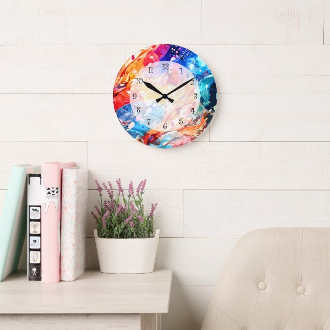 Relógio Grande Trendy Modern Abstrato Wall Decor Clocks (Sala de leitura)