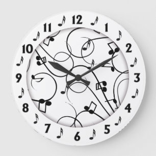 Relógio Grande  Trendy Music Design Wall Clock