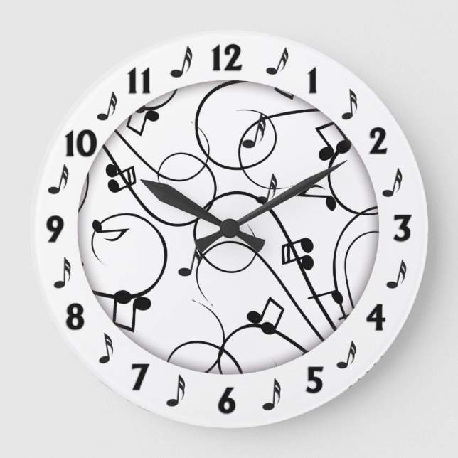 Relógio Grande Trendy Music Design Wall Clock (Frente)