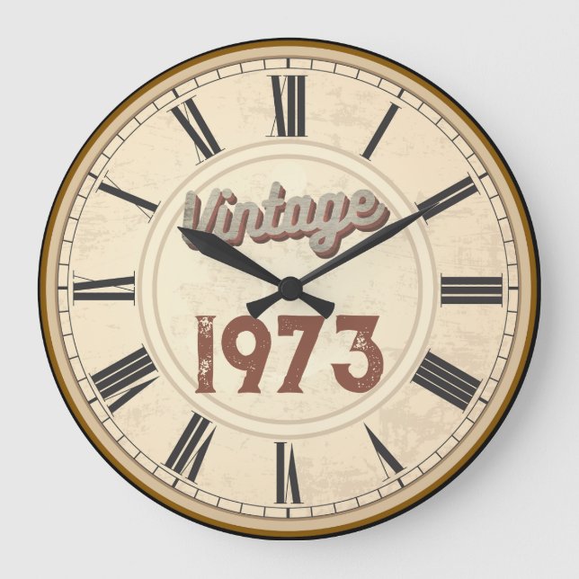 RELÓGIO GRANDE TRENDY NASCER VINTAGE 1973 NUMERAIS ROMANOS (Frente)