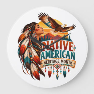 Relógio Grande Tributo ao Mês da Herança Nativa Americana