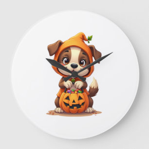Relógio Grande Trick or Treat Dog � Camisa de Cachorrinho de Hall
