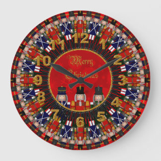 Relógio Grande Trio de Nozes de Natal, Estilo 2 ROUND CLOCK