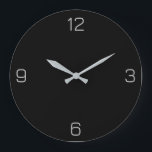 Relógio Grande True Black 000000 Color - Add a Name Option<br><div class="desc">Adicione um nome, iniciais ou algum texto, ou mantenha a cor sozinha. Coordenadas de cores com outros itens no repositório com base no nome e no código HEX (triplo hexadecimal de seis dígitos) mostrado. Use este código para misturar, combinar e personalizar qualquer outro item a ser seguido ou para adicionar...</div>