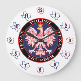 Relógio Grande Turber Round Texan Polonês