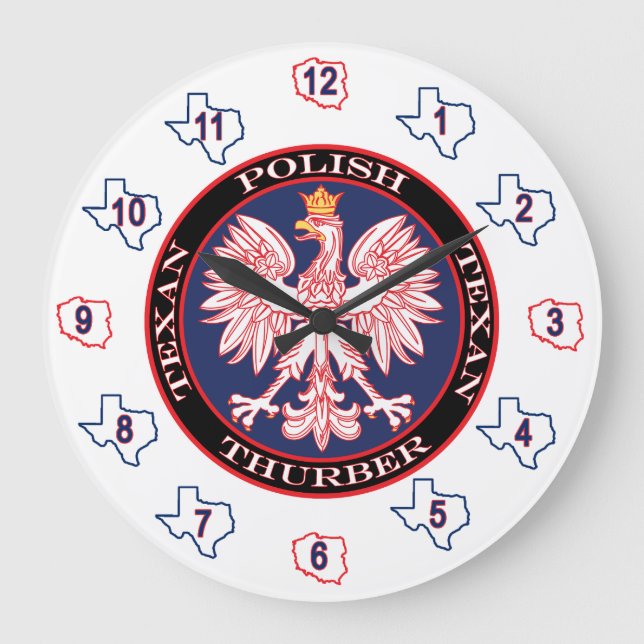 Relógio Grande Turber Round Texan Polonês (Frente)