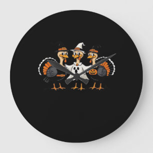 Relógio Grande Turco Halloween Boo, Ação de Graças Turquia, Spook