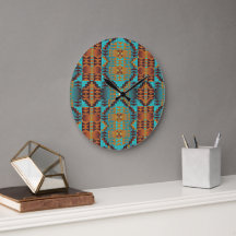Turquesa Brilhante Teal Aqua Blue Orange Art