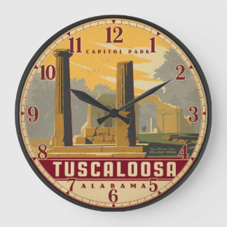 Relógio Grande Tuscaloosa Alabama Capitol Park Travel Poster