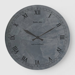 Relógio Grande Tuscan Slate #Pinterest Wall Clock
