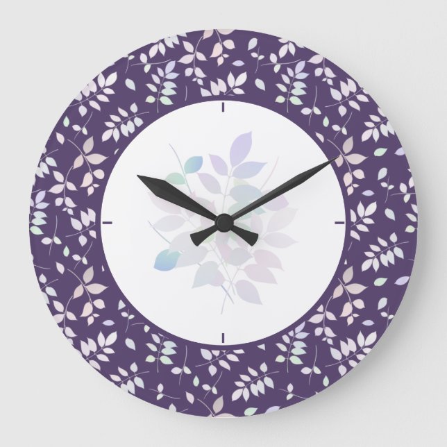 Relógio Grande Twigs Coloridos (Frente)