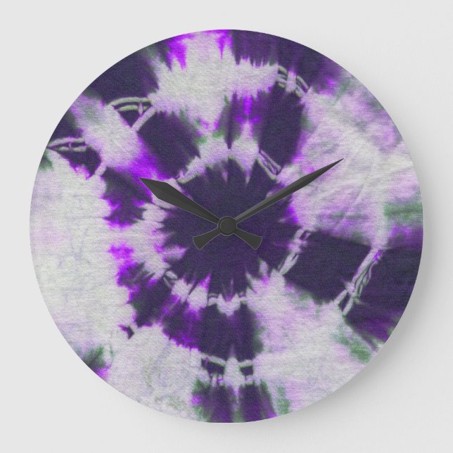 Relógio Grande Tye Dye Composition #1 por Michael Moffa (Frente)