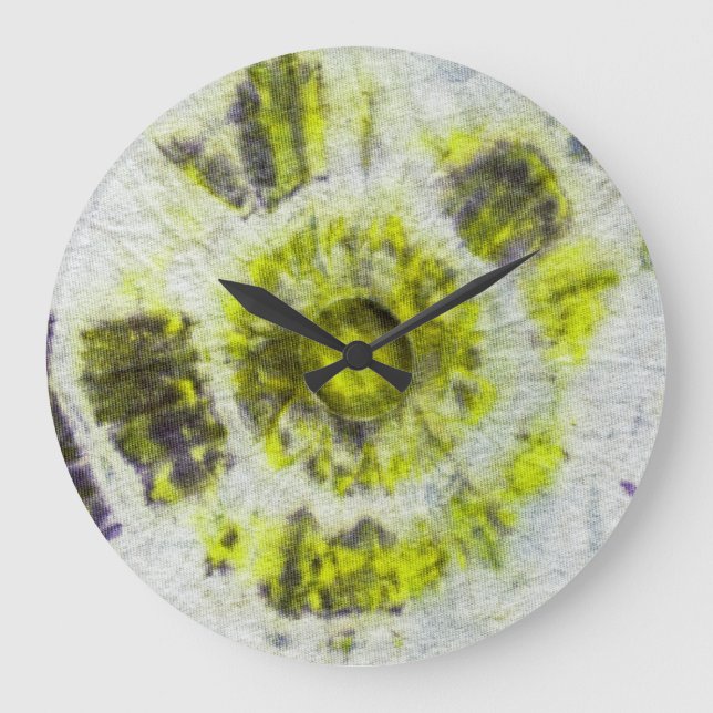 Relógio Grande Tye Dye Composition #3 por Michael Moffa (Frente)