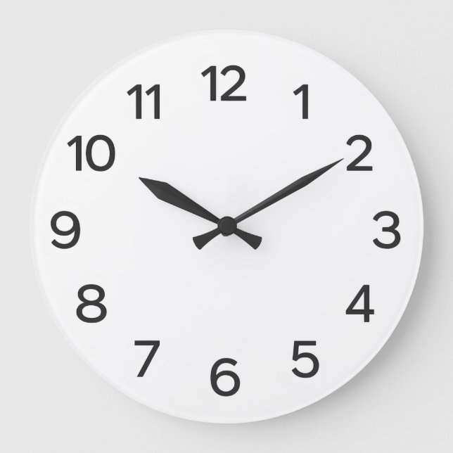 Relógio Grande Typographic Balance (Frente)