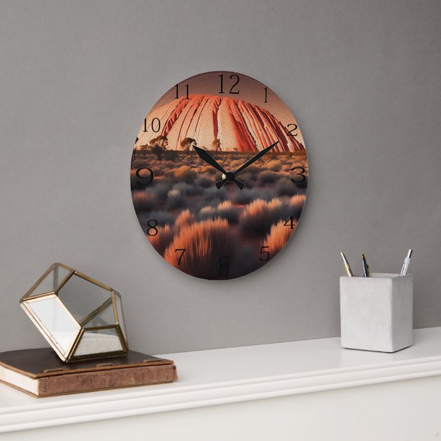 Relógio Grande Uluru "Ayers Rock" Austrália - Tinta Petrolífera (Escritório)