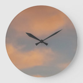 Relógio Grande Uma caminhada nas nuvens 4 nuvens cor-de-rosa num 