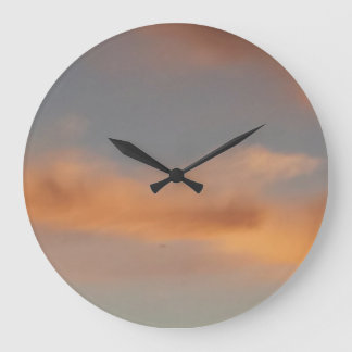 Relógio Grande Uma caminhada nas nuvens 7 nuvens cor-de-rosa num 