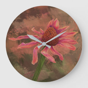 Relógio Grande Uma Coneflower - a Beleza Envelhecida