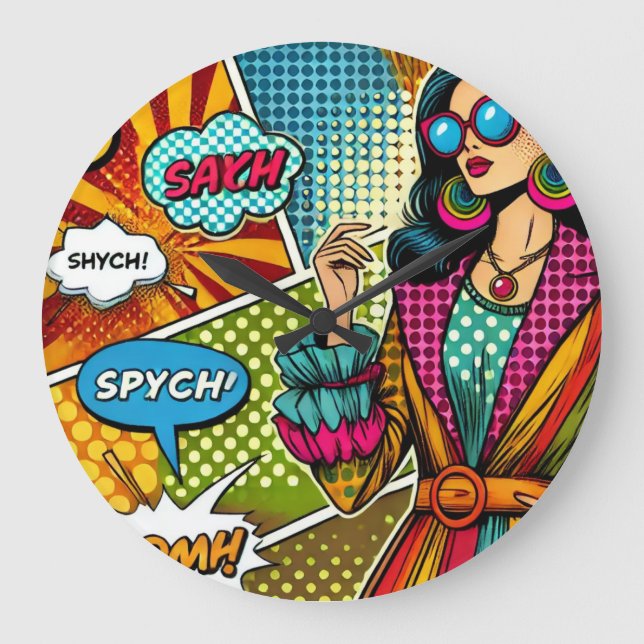 Relógio Grande Uma ilustração de tendência no estilo de pop (Frente)