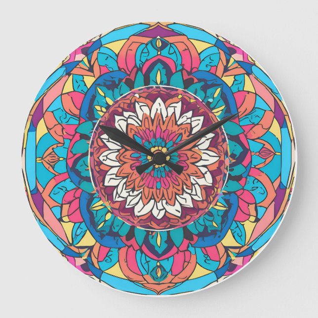 Relógio Grande Un mandala curieux (Frente)