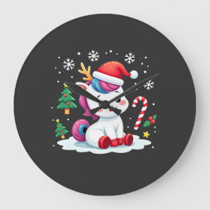 Relógio Grande Unicórnio de Natal Fofo Mágico Xmas Meninas de 1 a