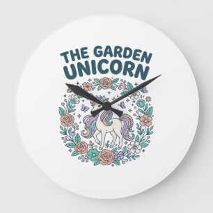 Relógio Grande Unicórnio O Unicórnio Do Jardim Camiseta Moderna D