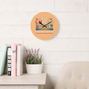 Relógio Grande United Hope Strong Nation.Wall Clock