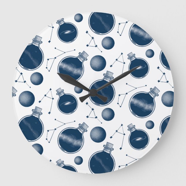 Relógio Grande Universo em uma garrafa (Frente)