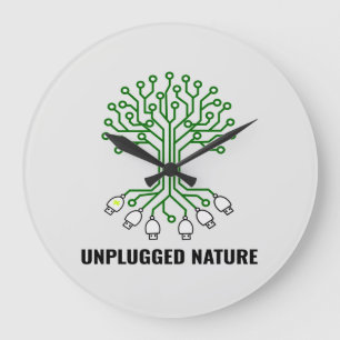 Relógio Grande Unplugged Nature Circuit Tree USB