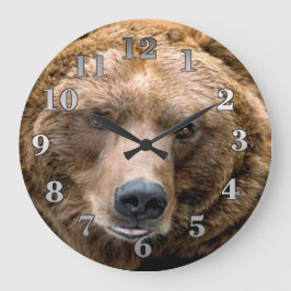 Relógio Grande Urso Castanho