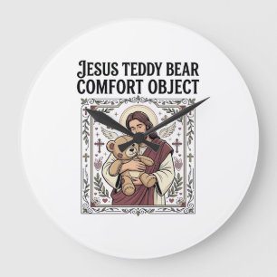 Relógio Grande Urso de pelúcia Jesus Objeto de conforto Urso de p