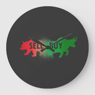 Relógio Grande Urso e Touro