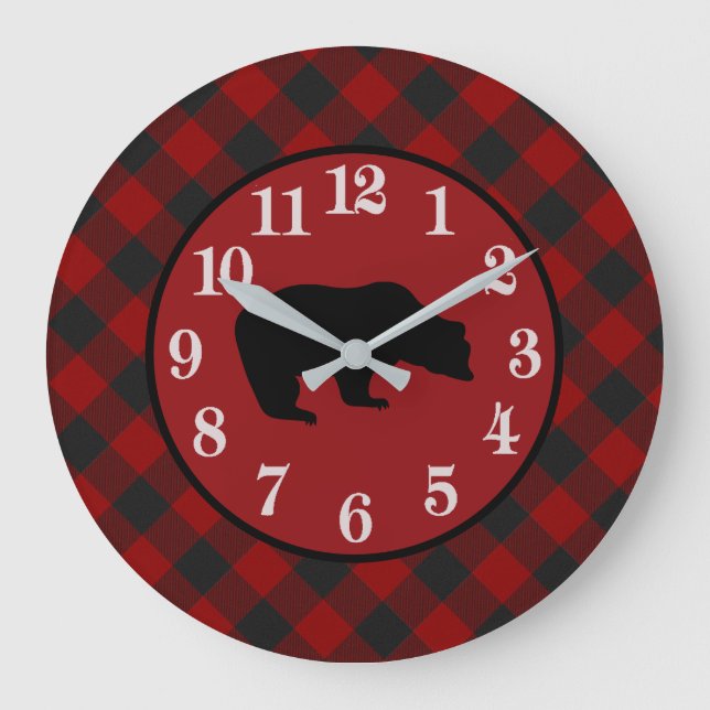 Relógio Grande urso negro (Frente)