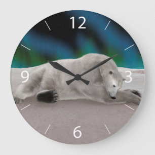 Relógio Grande Urso Polar Descansando