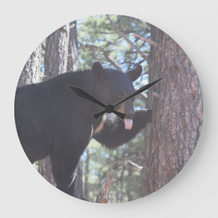 Relógio Grande Urso Preto