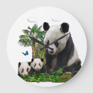 Relógio Grande Ursos panda