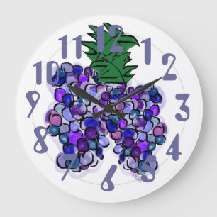 Relógio Grande Uvas irrisórios