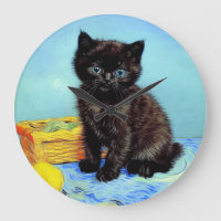 Van Gogh Black Kitten com Yarn
