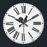 Relógio Grande Vano Meteorológico do Monograma da Casa Farmada Mo<br><div class="desc">Monograma da Casa de Fábrica Moderna Vane Large Clock - O Relógio tem estilo de fazenda, vano de clima de galeria personalizado com o seu primeiro. Nosso modelo facilita a personalização do relógio. Se quiser personalizá-lo ainda mais, use o link "personalizar mais". O relógio faz parte de uma coleção. Projetada...</div>