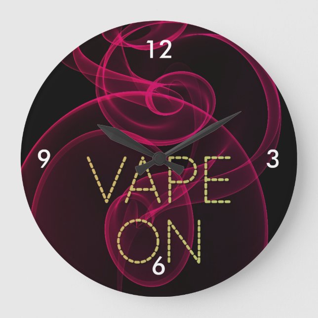 Relógio Grande Vape no fumo cor-de-rosa escuro (Frente)