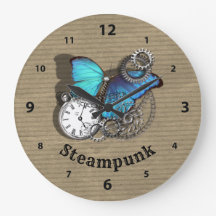 Vapor Punk Blue Butterfly Design