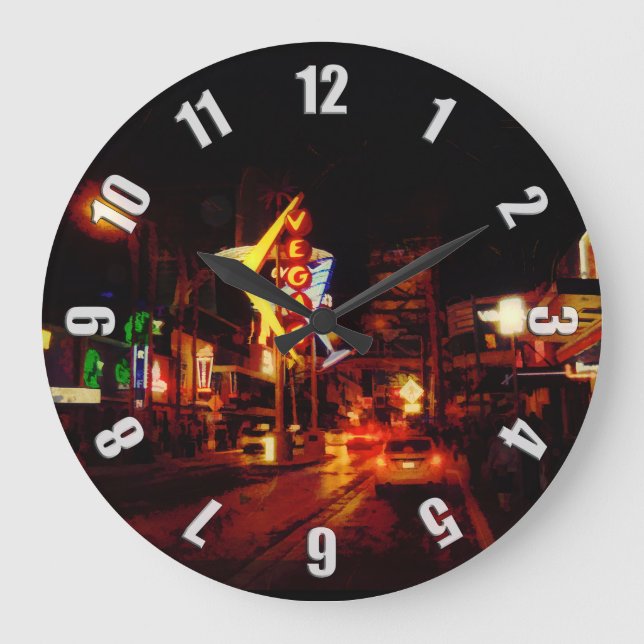 Relógio Grande Vegas Nightlife - Las Vegas Nevada (Frente)