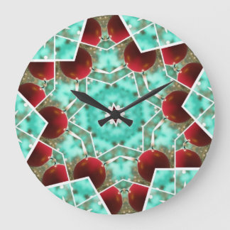 Relógio Grande Vela de Natal Vermelha