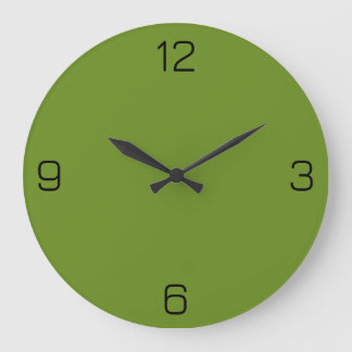 Relógio Grande Verde-oliva 6B8E23 Cor - Opção para Adicionar Nome