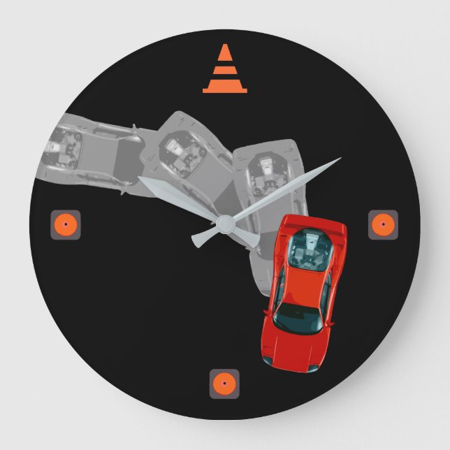 Relógio Grande Vermelho AUTOMÁTICO (Frente)