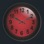Relógio Grande Vermelho profundo e preto elegantes com números ne<br><div class="desc">Vermelho e Preto Elegante com Relógio de Parede Impressão de Número Preto. Excelente para escritório, lar, escola, dormitório, etc... Traga cores instantâneas e diversão para o seu espaço com este relógio decorativo na parede. ✔ NOTA: APENAS MUDE AS ÁREAS MODELO NECESSÁRIAS! 😀 Se necessário, você pode remover o texto e...</div>